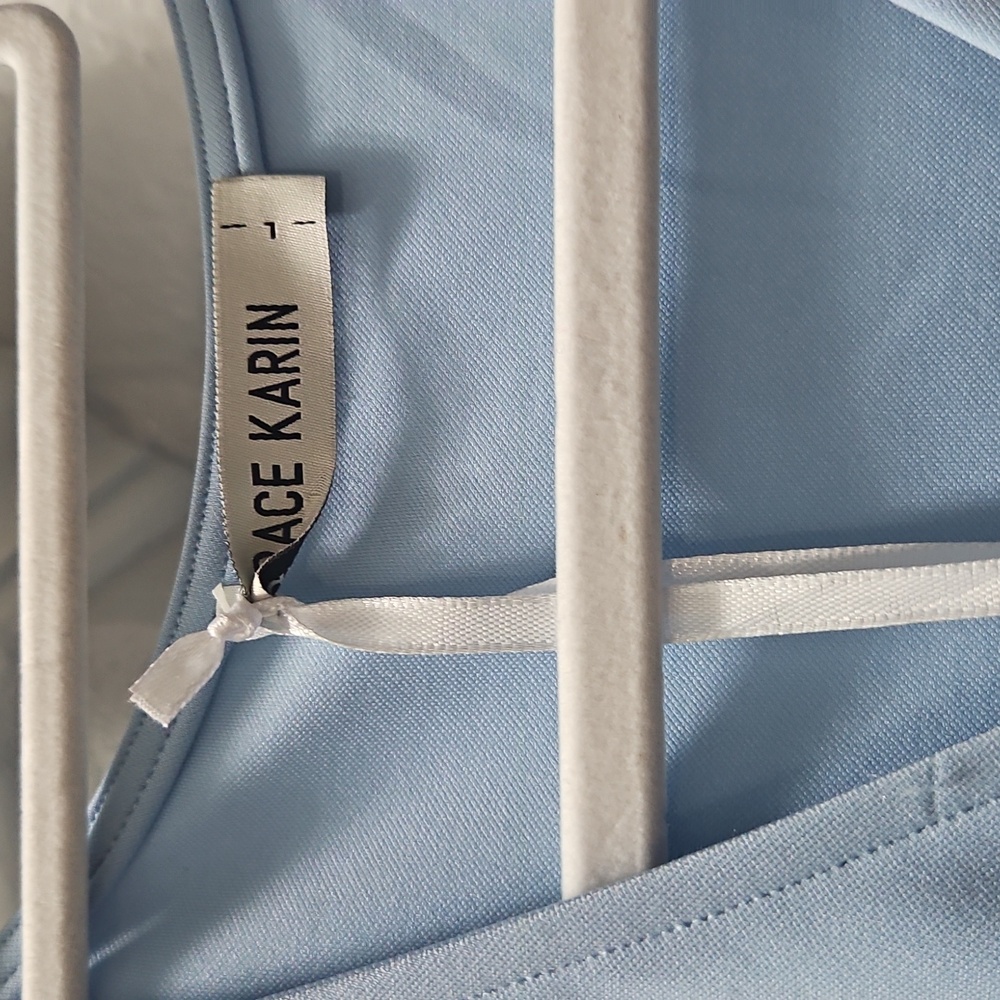 Grace Karin Asymmetrical Light Blue Dress - Picture 2 of 4